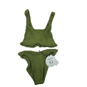 Hunza G Crinkle Bikini 2 Piece Swimwear New